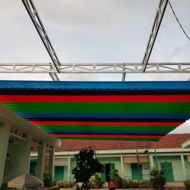 Thi công cửa hàng cơ khí mái che